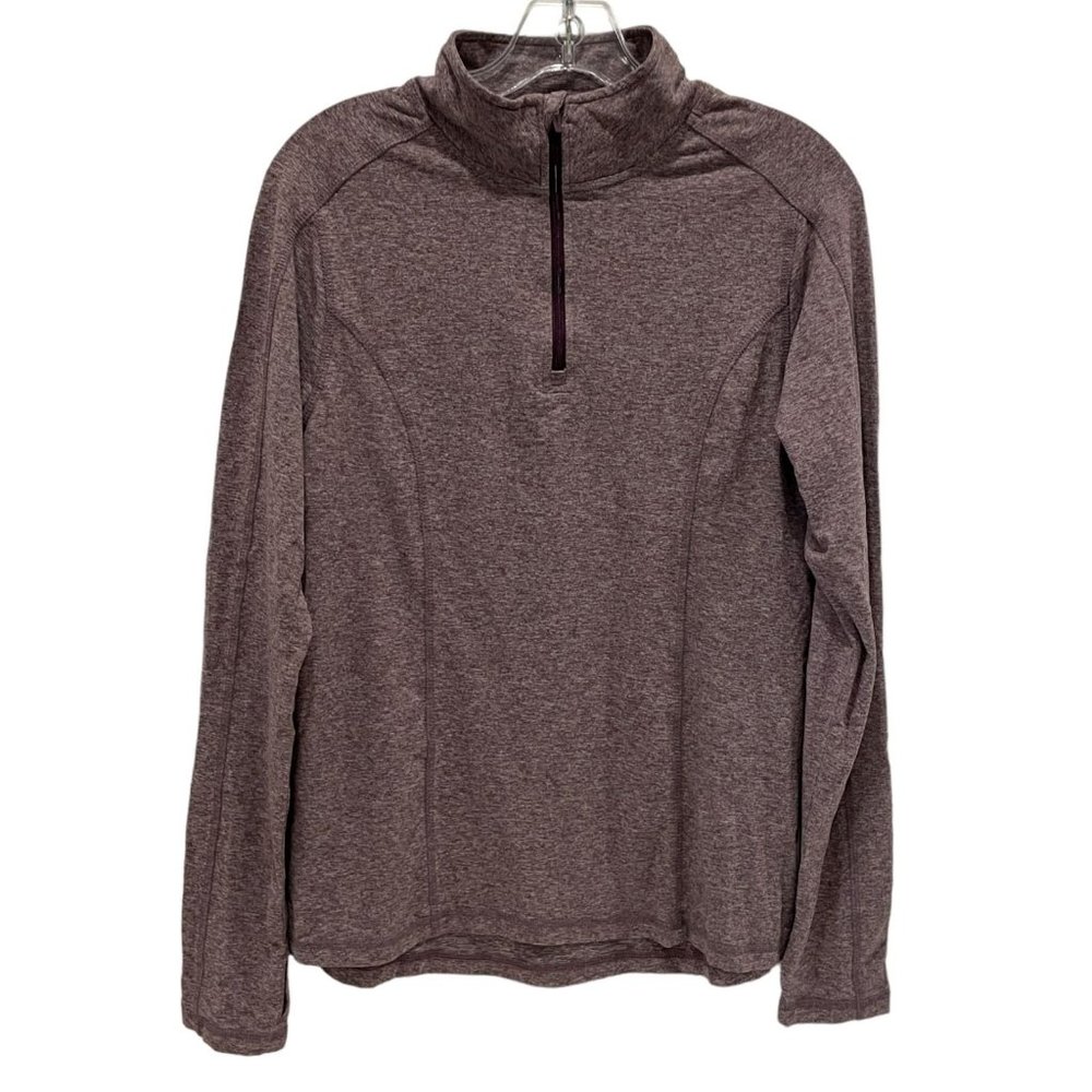 Jockey Womens Purple Long Sleeve Half Zip Sweatshirt Size Medium